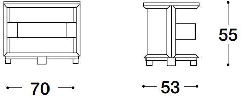 VOLPI Прикроватная тумба с ящиками Luigi volpi Lv-83006.cd - Вид №1