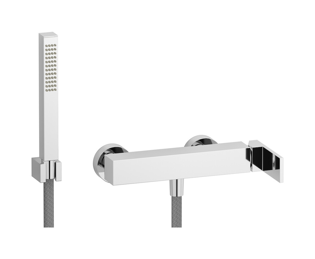 Встроенный смеситель для душа в комплекте с душевым гарнитуром. WE ARE IB ru350cc Chrome Rubacuori 