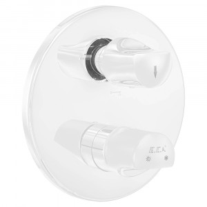 102167303c4-y  Myra Скрытый смеситель для ванной комнаты, монтируемый на поверхность - 3 способа - матовый белый