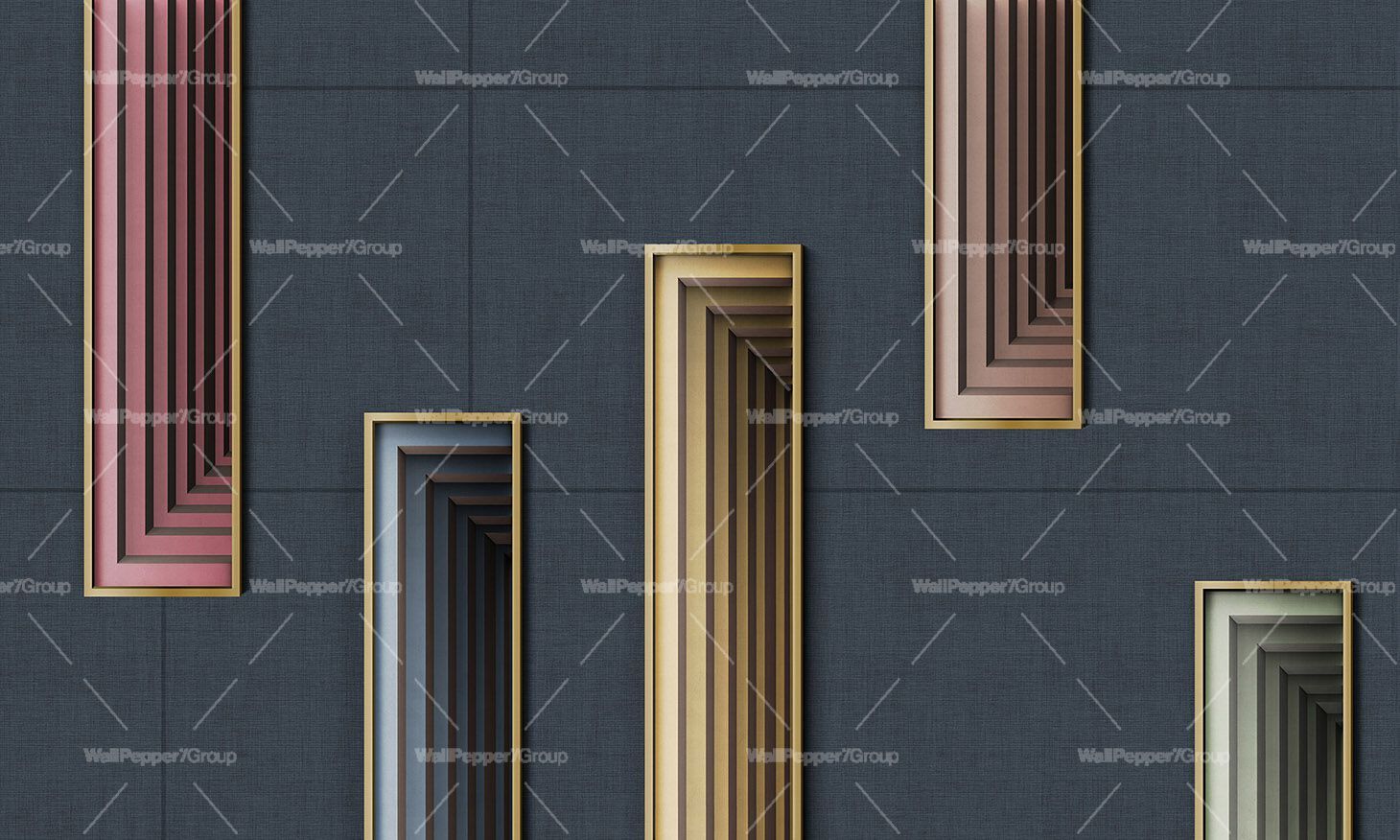 Геометрические обои ПВХ бесплатно, экологически чистые, моющиеся WallPepper VARCHI ARCH-00073477 - Вид №2