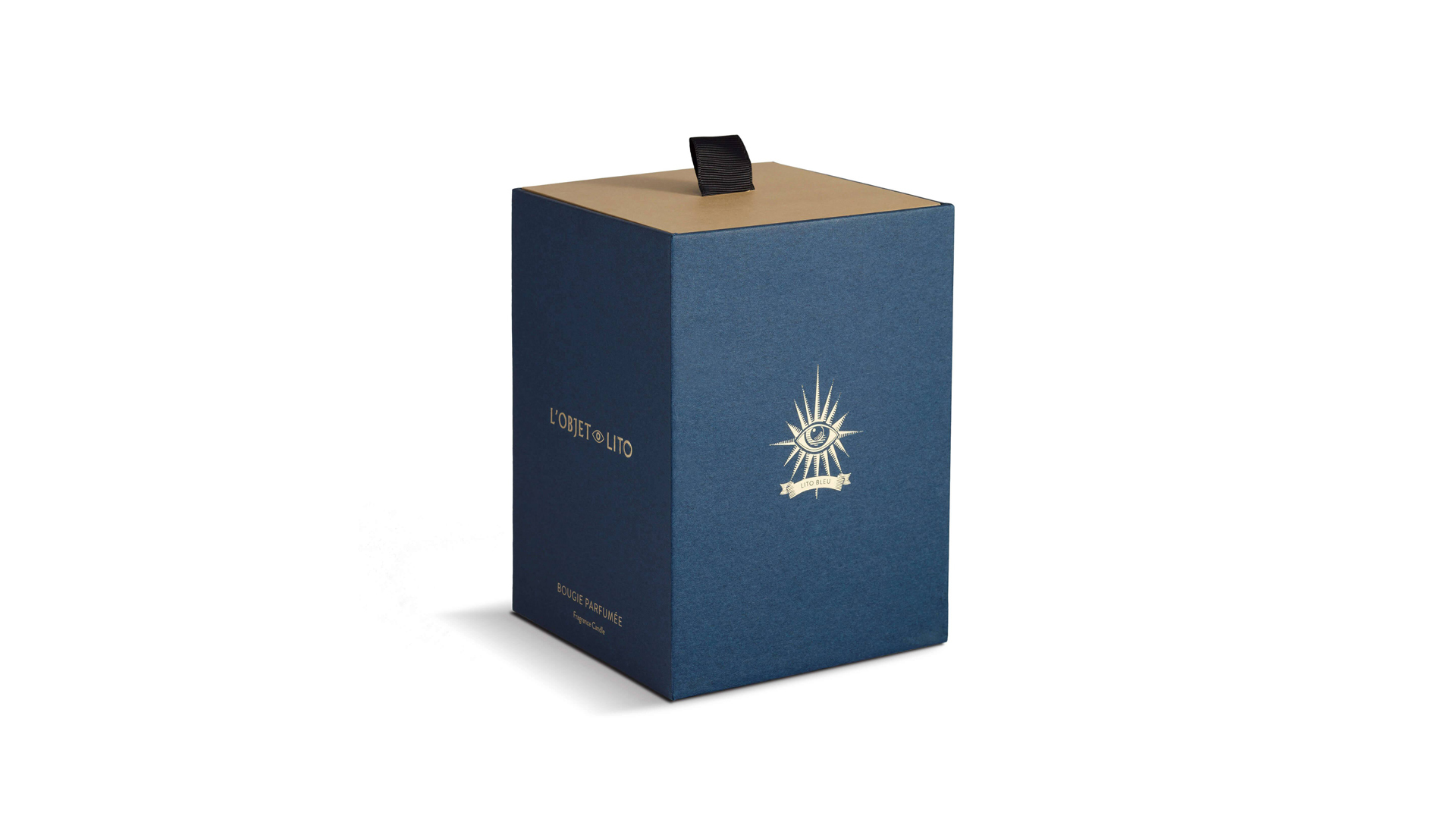 10628113 L’Objet Свеча 8см "Глаз" (синяя,позолота) Парафин  - Вид №3