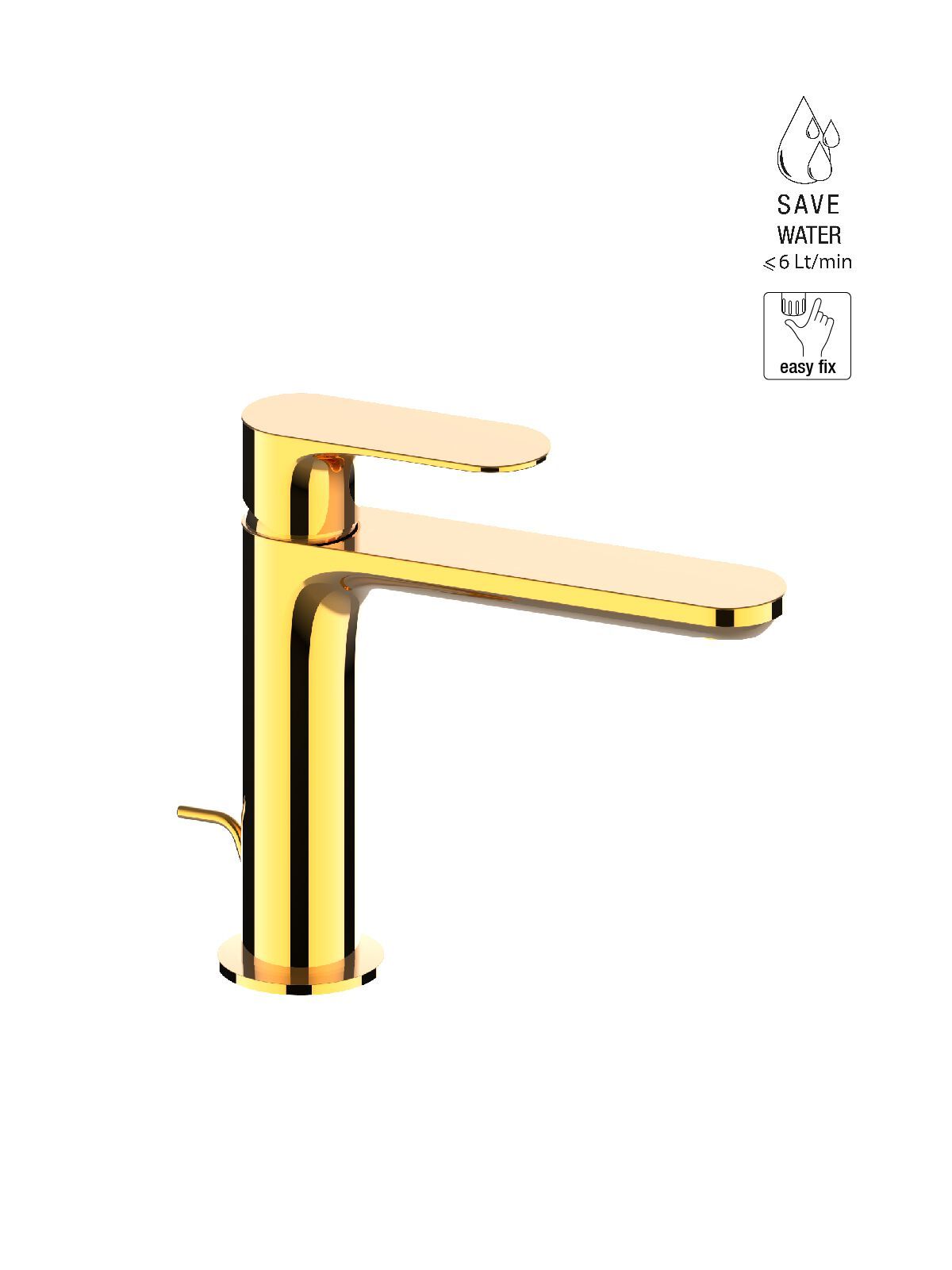 Однорычажный смеситель для раковины с ограничителем расхода Rubinetterie Frattini Lea ARCH-00076470 - Вид №1