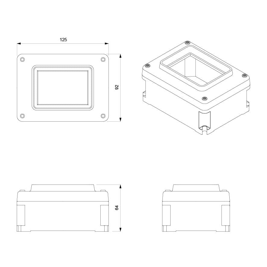 Окрашенная алюминиевая электрическая коробка Genuit Corten ARCH-00123536 - Вид №10
