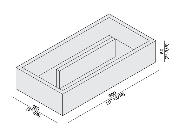 ARCH-00090581 Полка на борт ванны LUCE DI CARRARA Stay - Вид №1