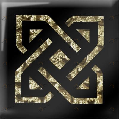 Напольная вставка Зевс золото 4,8х4,8 Роскошная мозаика sun-id-329509