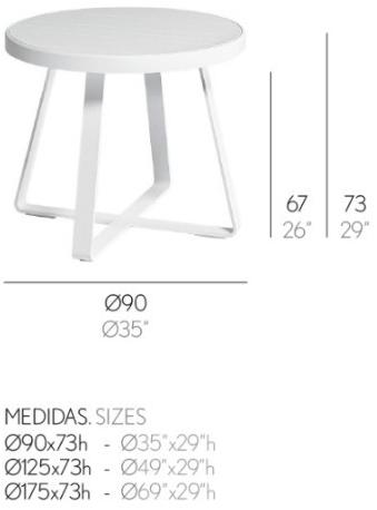 GANDIABLASCO Круглый садовый стол Flat sun-id-1354468 - Вид №6