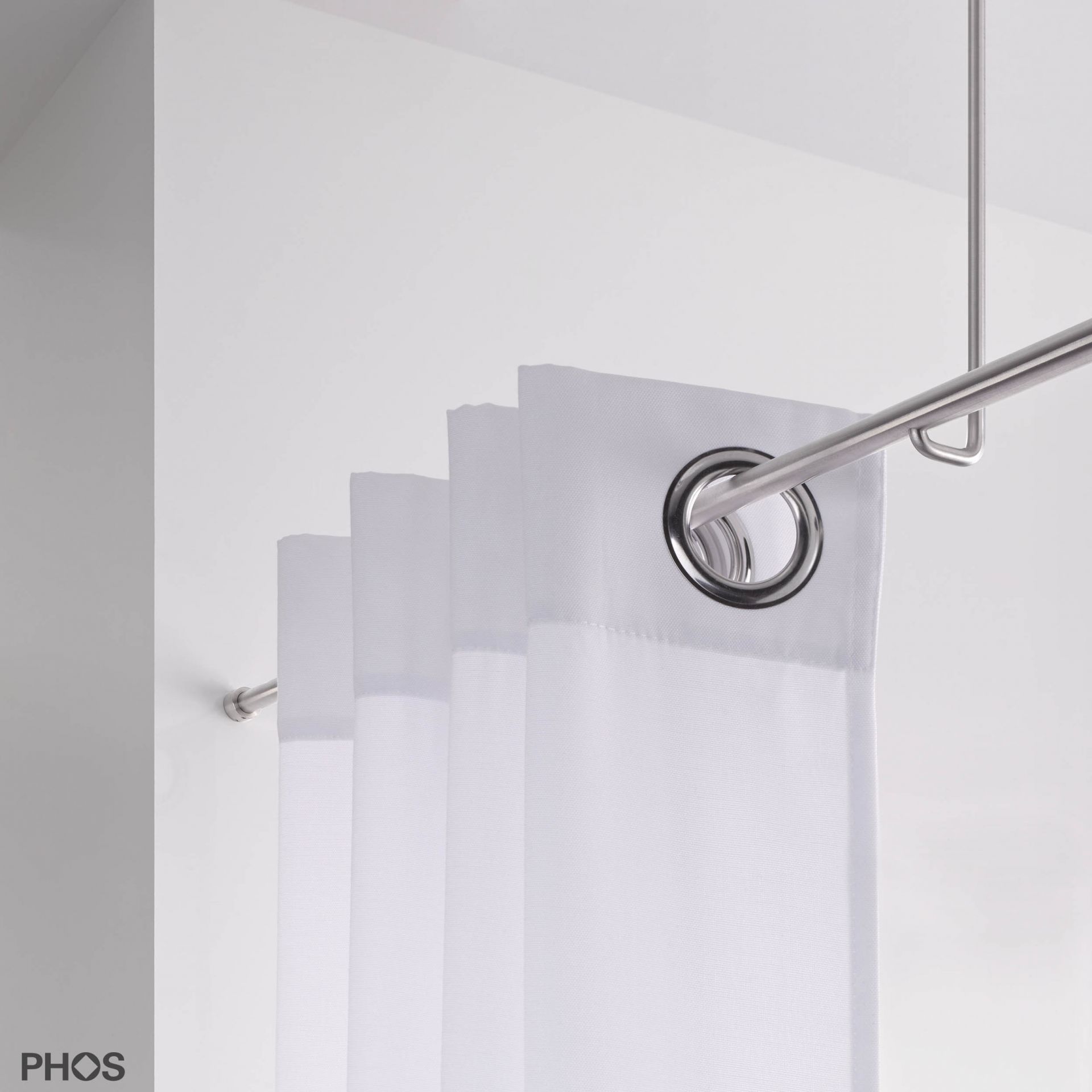 VSN12-3 Нишевой карниз ø12 мм от 160 до 220 см - на заказ PHOS  - Вид №1