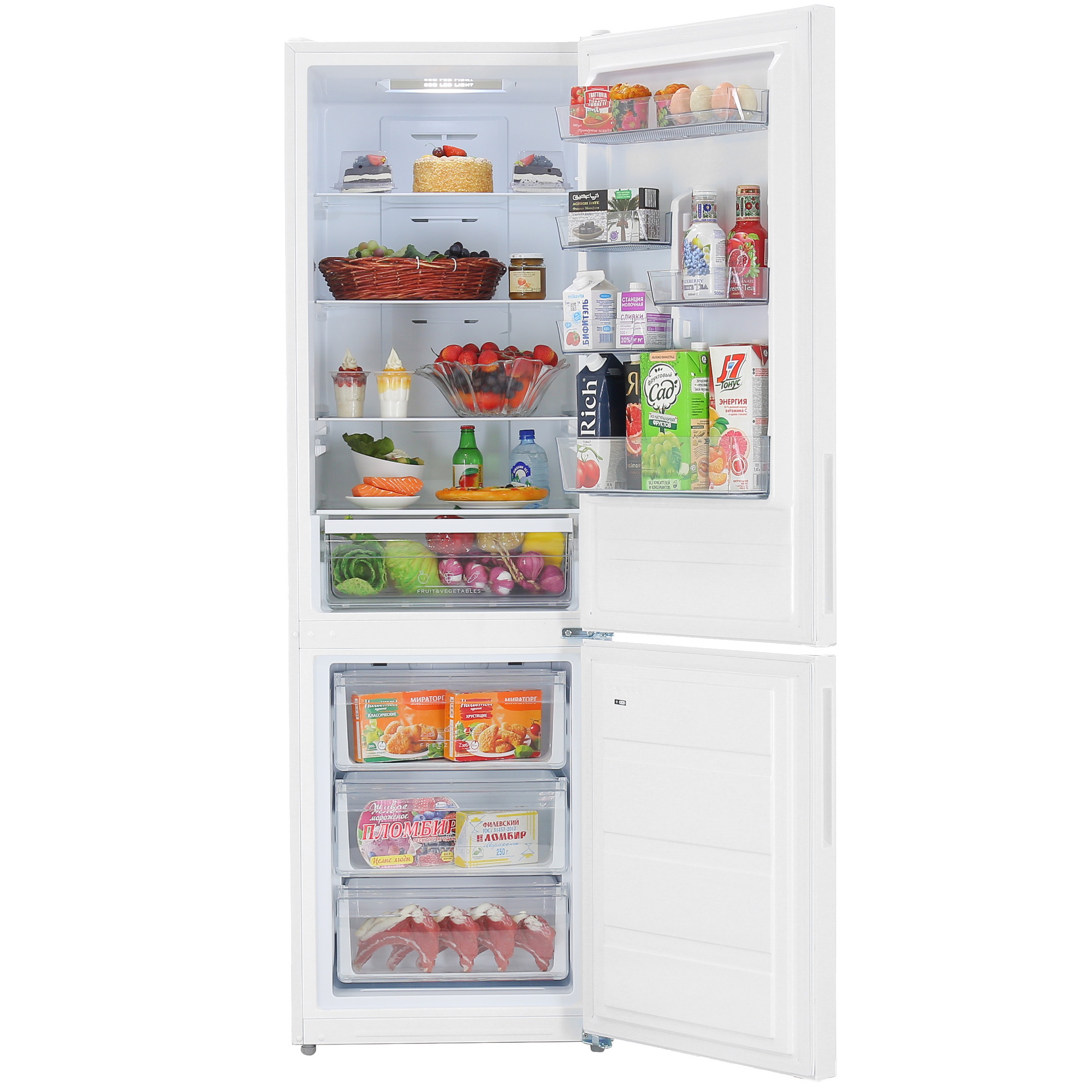 5444559 Холодильник с морозильником   DEXP B4-32AMA белый STDN-0073004 - Вид №5