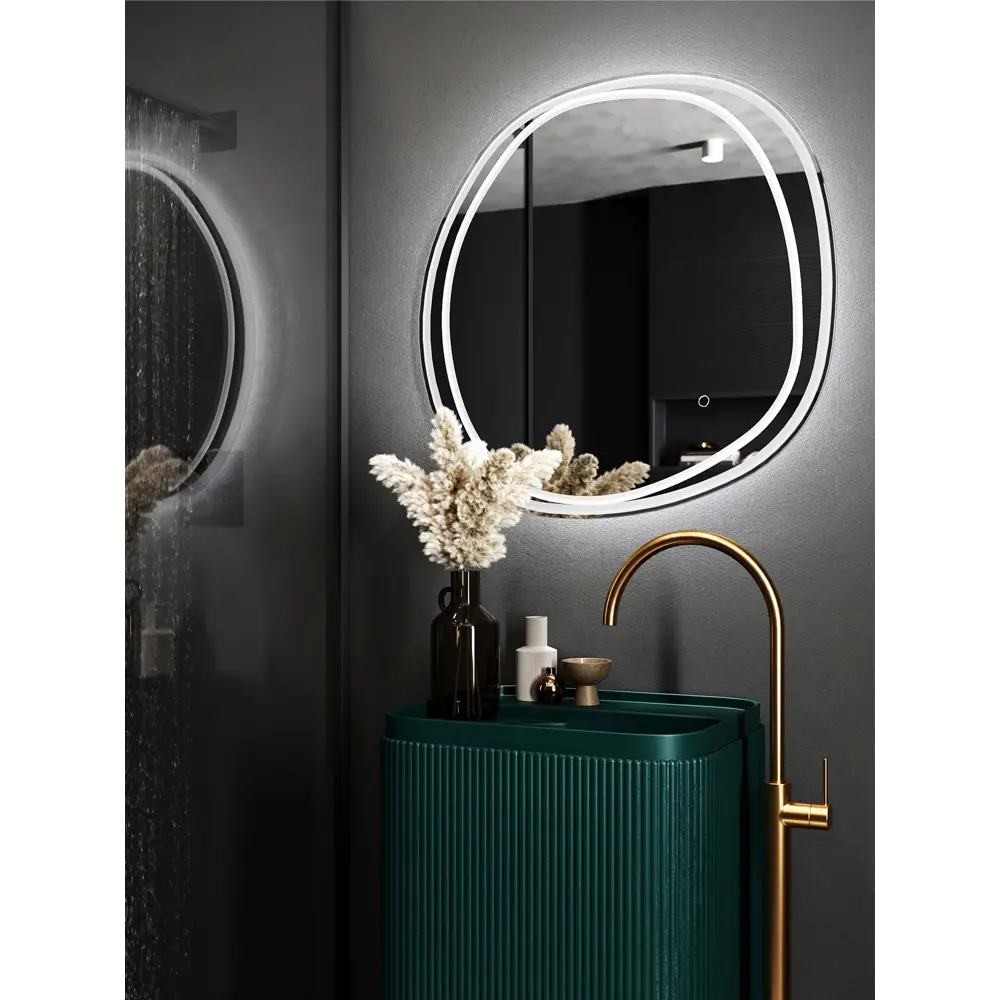 Зеркало OMEGA GLASS Порто с подсветкой для ванной 73×73 см 88016398 STLM-0076566 - Вид №8