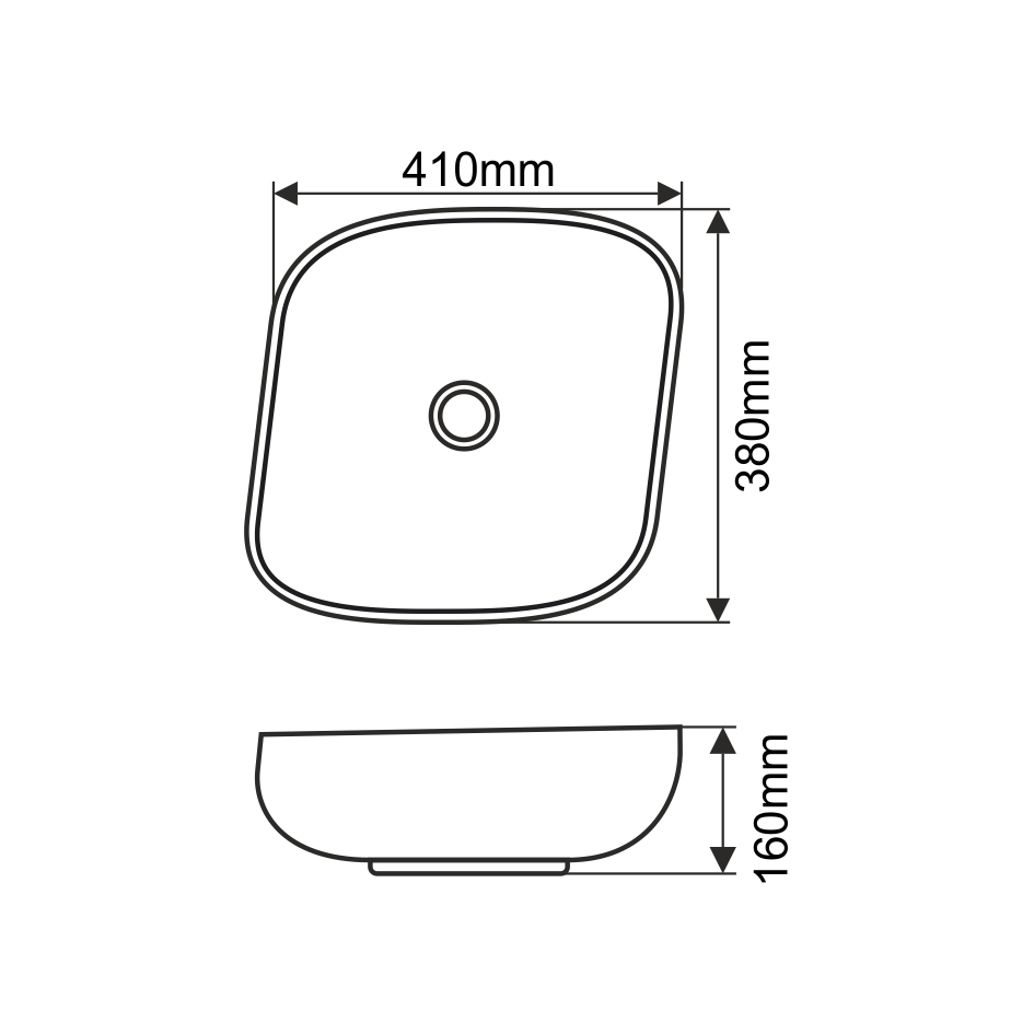 Накладная раковина melana mln-320329 320329-805 - Вид №1