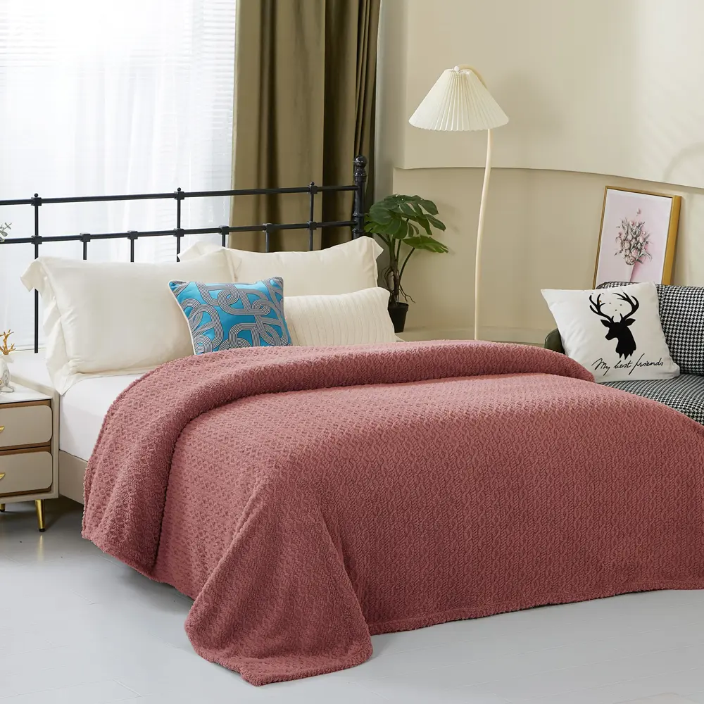 СТОЛИЦА ТЕКСТИЛЯ Плед Braid Красный 180×200 см — уютный велсофт для дома 88035591 STLM-1047928 - Вид №4