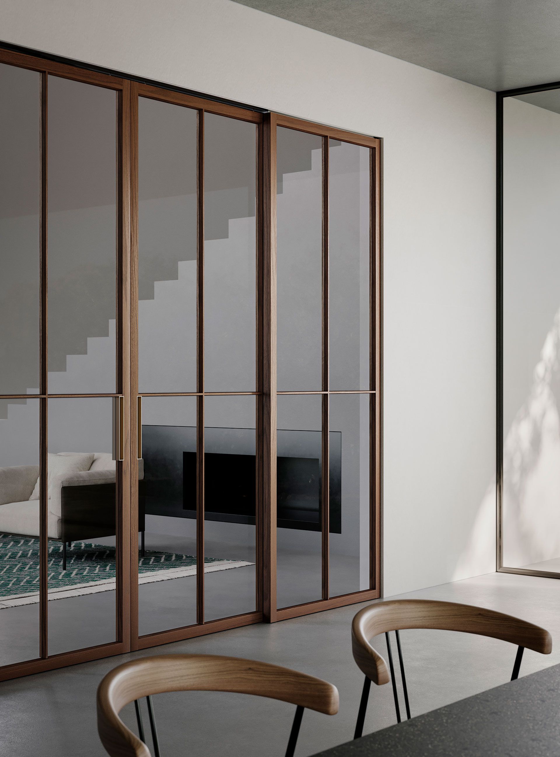 Стеклянная дверь Lualdi раздвижные и поворотные стеклянные системы ARCH-00024476 - Вид №2