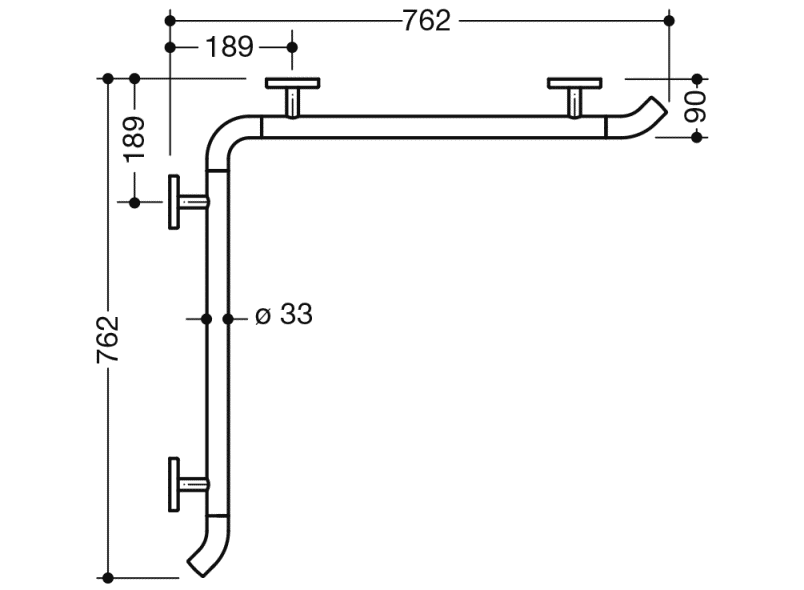 950.35.11091 душ, поручни для ванны HEWI Greifen  - Вид №2