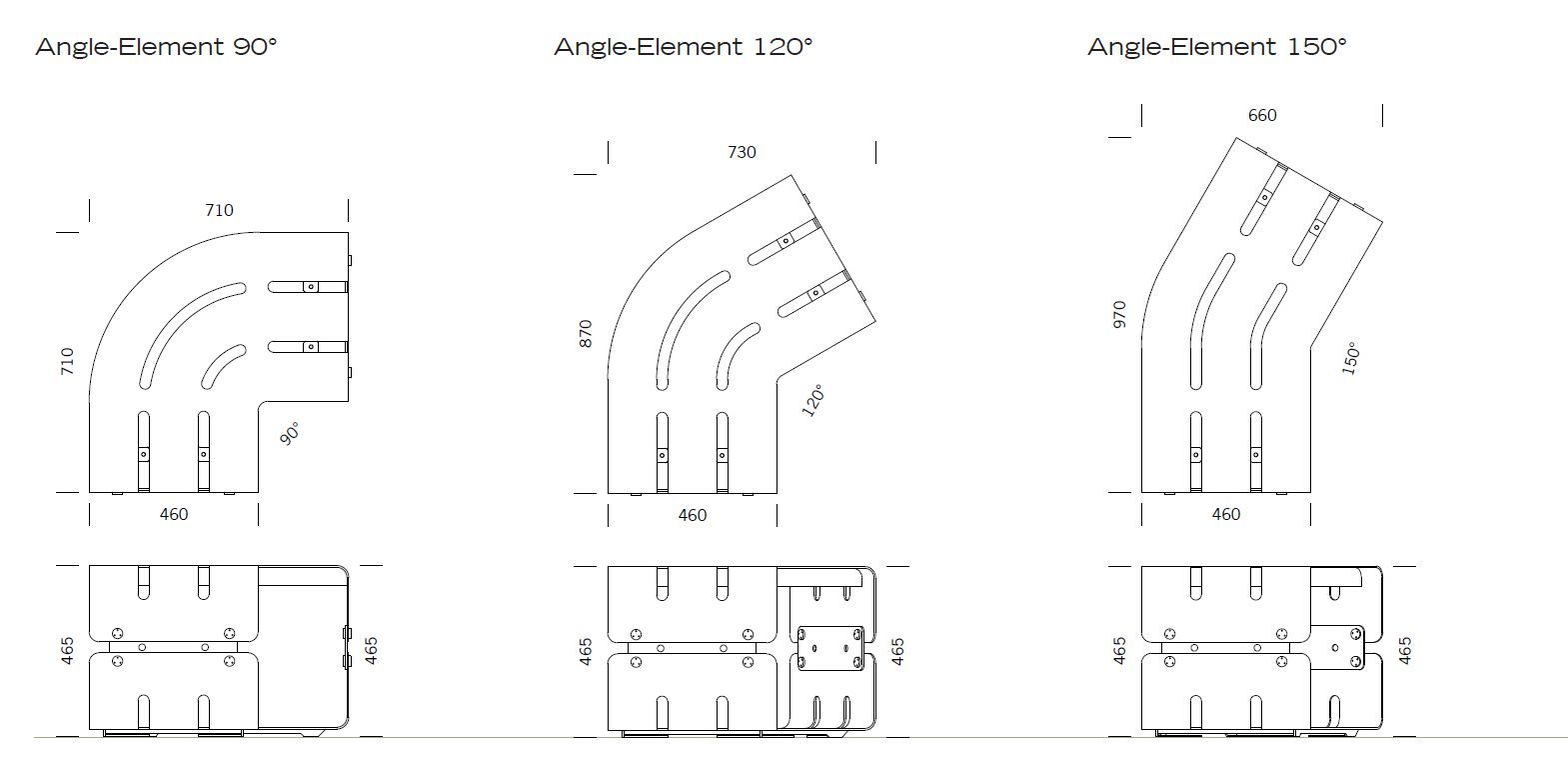 Модульная изогнутая скамья из нержавеющей стали BENKERT BANKE LINESCA ARCH-00096988 - Вид №17