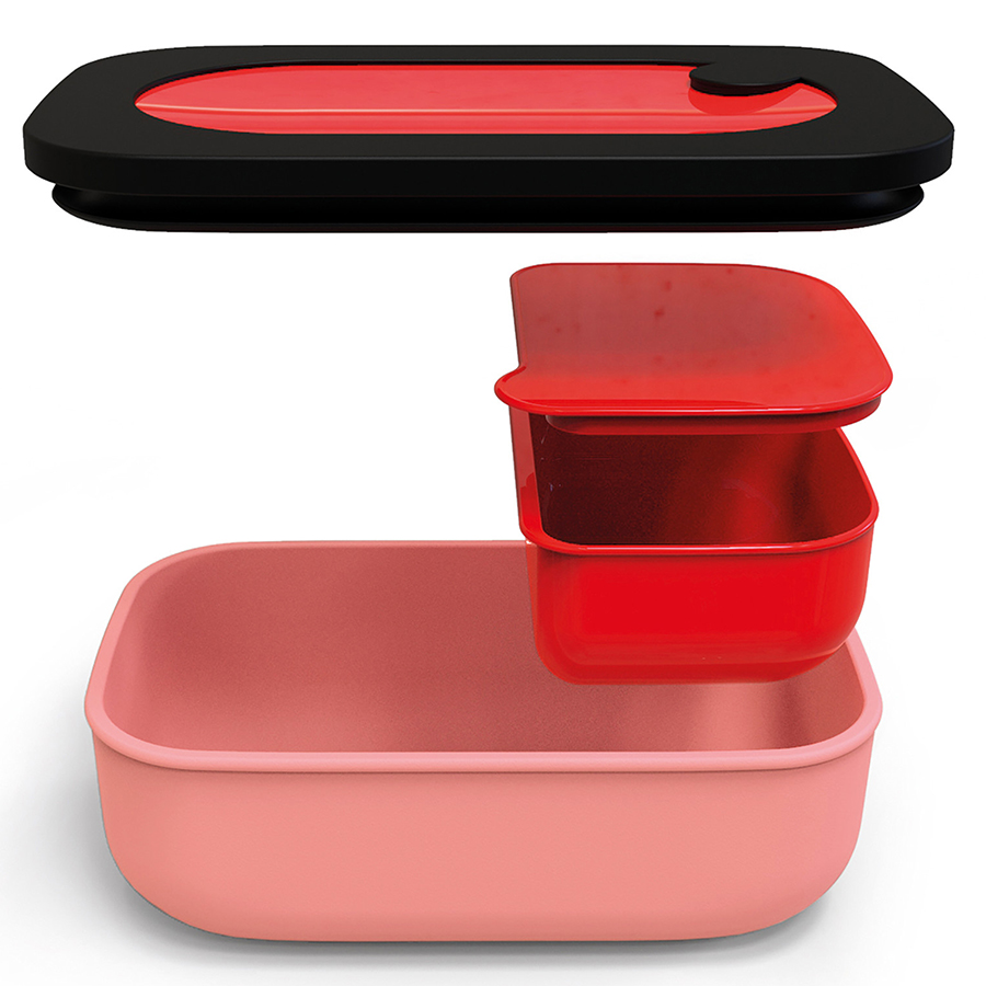 17110031 Ланч-бокс on the go, 900 мл, красный Guzzini  - Вид №4