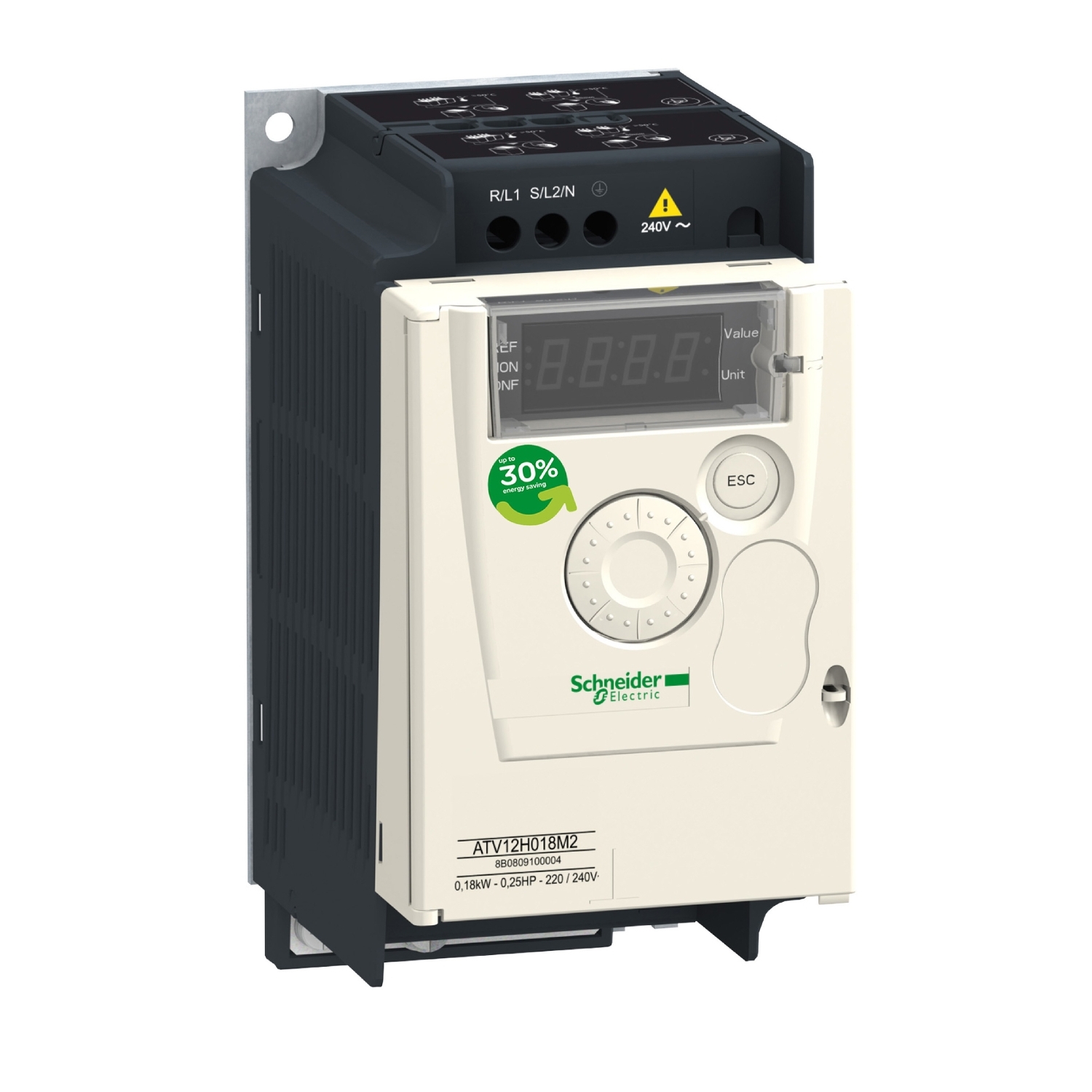 ATV12H037F1 ПРЕОБР ЧАСТОТЫ ATV12 0.37КВТ 120В 1Ф Schneider Electric ПЧ 0 - 15 кВт Altivar 320/12/312/32 