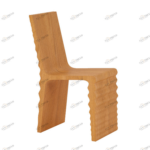 Стул деревянный 85х57 см дуб Wave ODINGENIY ДИЗАЙНЕРСКИЕ 178393 Бежевый 