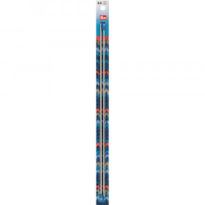 191463 Спицы PRYM прямые алюминий d 3.0 мм 35 см с наконечниками PRYM