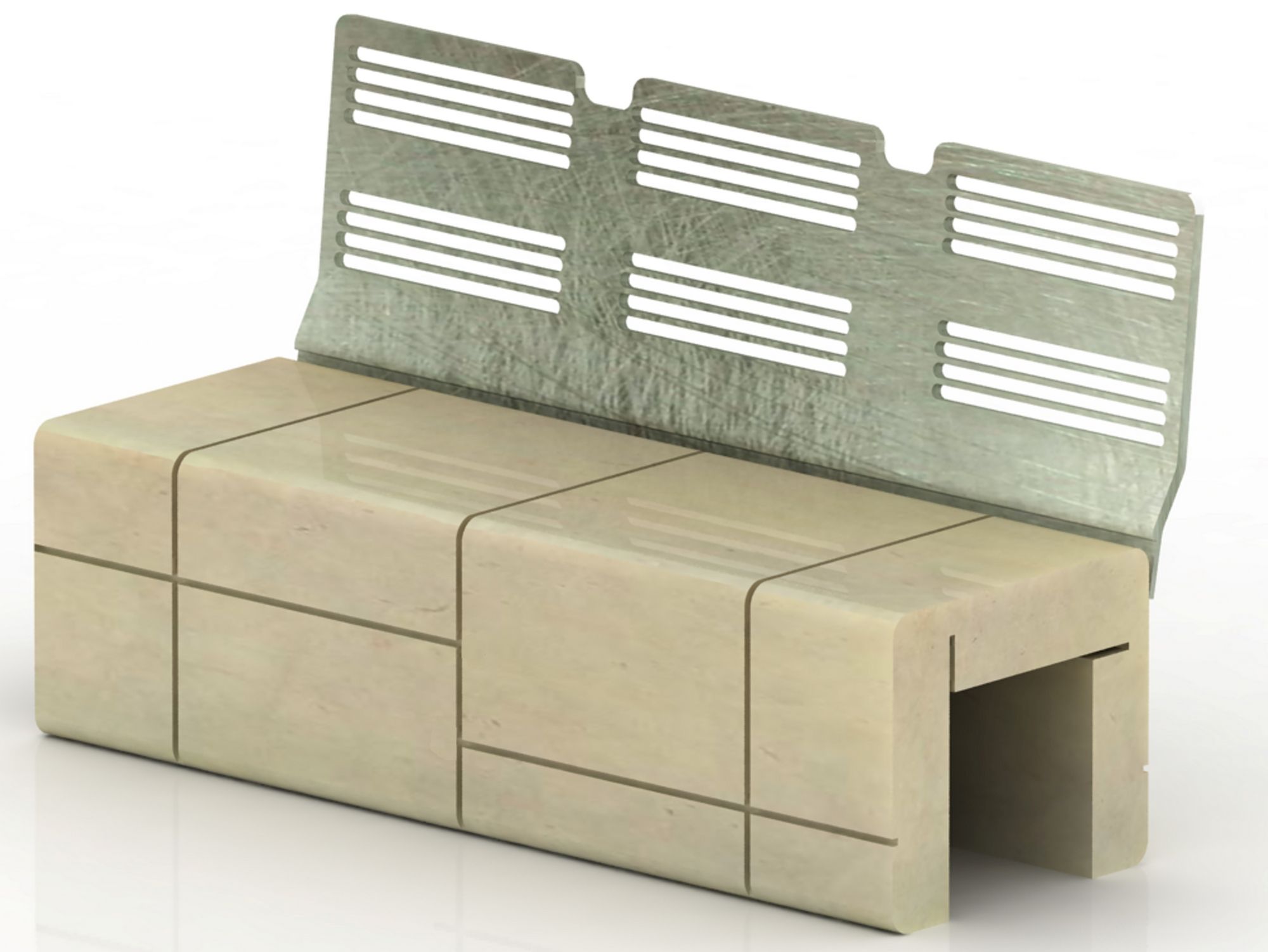 Реконструированная каменная скамья Viscio Urban Design мод ARCH-00055957