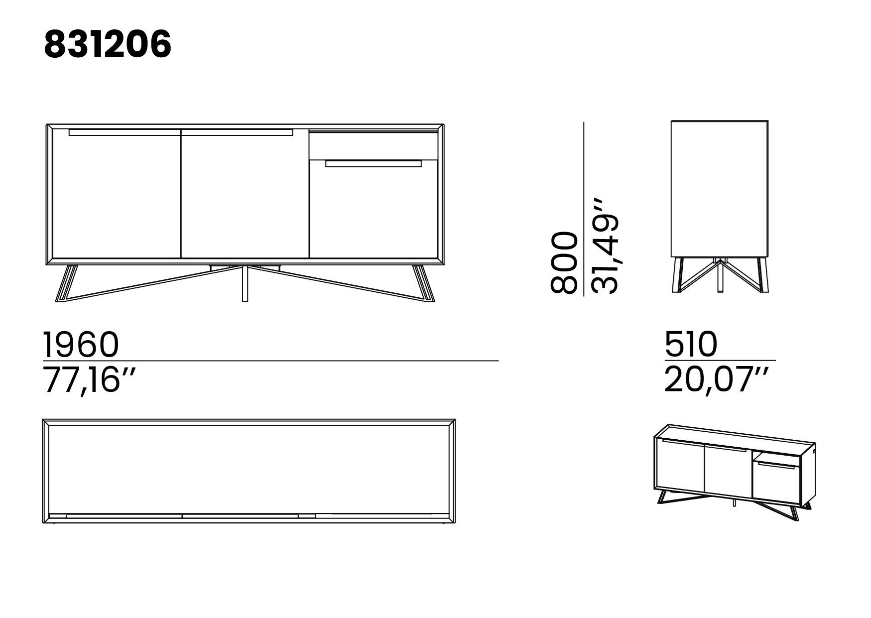 Деревянный шкаф с распашными дверями animovel Тайга ARCH-00042661 - Вид №5