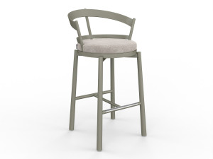 Высокий алюминиевый садовый стул со спинкой