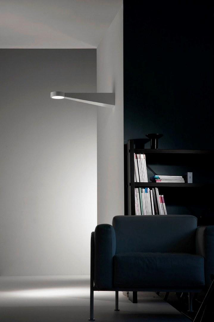 Martinelli Luce Настенный светильник из алюминия прямого света с диммером Q8 1296/d/dim/l/1/t/bi - Вид №3