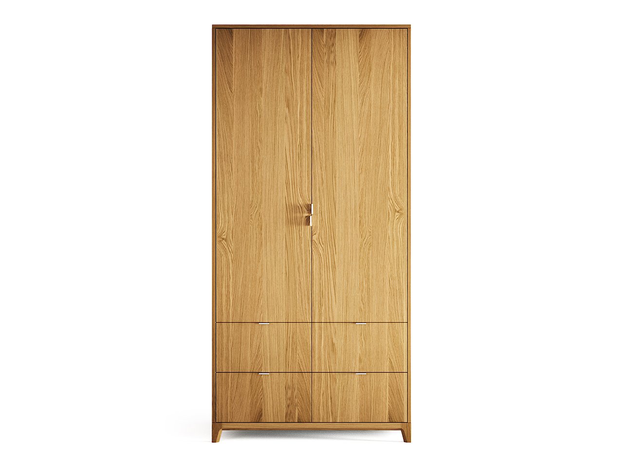 Шкаф двухдверный с ящиками натуральный дуб Case №4 THE IDEA  210400 Бежевый  - Вид №1