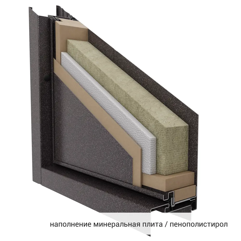 Дверь входная металлическая Денвер 950x2050 мм левая. цвет коричневый TOREX STLM-2200070 - Вид №12