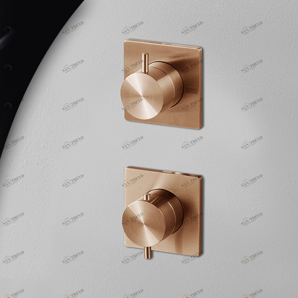 Термостат для душа розовое золото AICO Radomonte TER92R