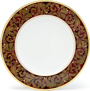 92965 Noritake Тарелка акцентная Noritake "Ксавьер,золотой кант" 23см Фарфор костяной