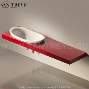 Flaminia IO e SI Столешница с отверстием под раковину от 110 до 250 см красная IO90M4.3011