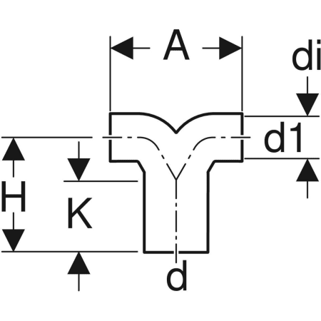 363.472.16.1 Фановый тройник с вертикальным выпуском Geberit PE 90°, под манжету Geberit  - Вид №2
