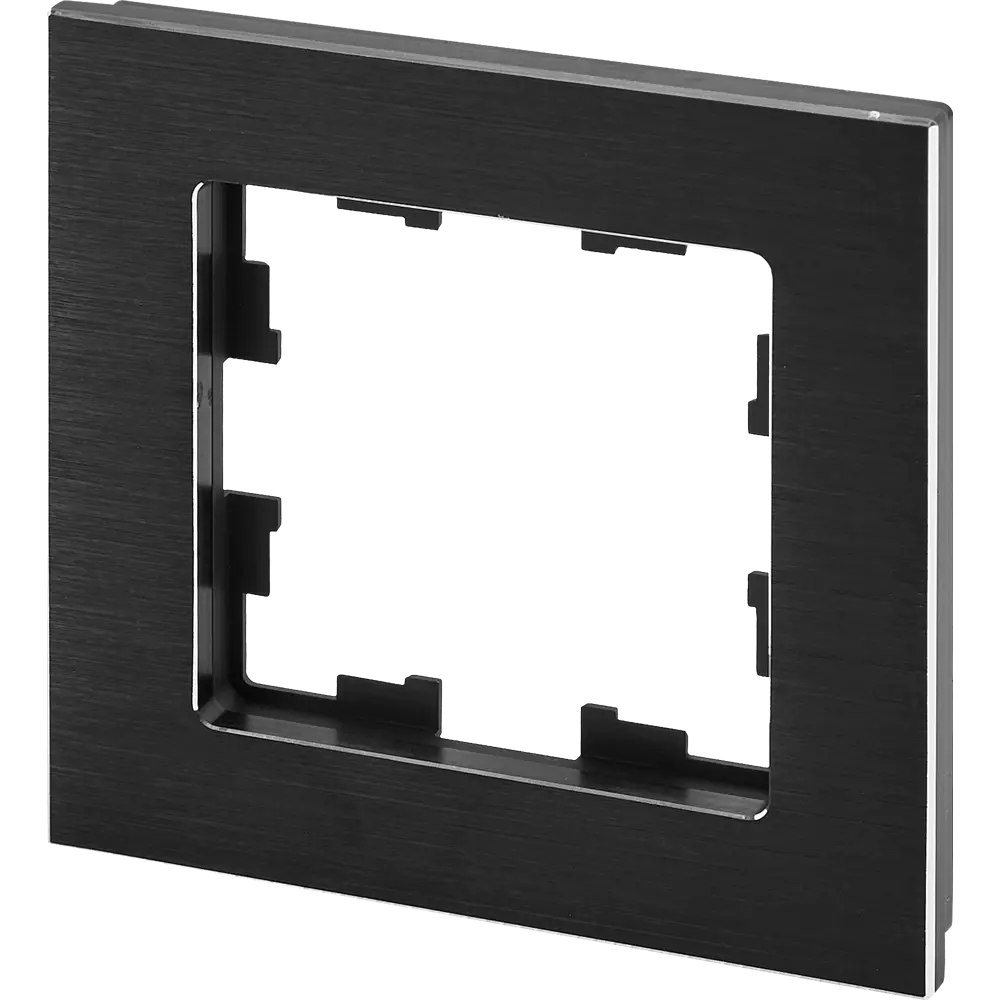 Рамка IEK Brite для розетки и выключателя - черный металл с влагозащитой 87761331 STLM-1117592 - Вид №2
