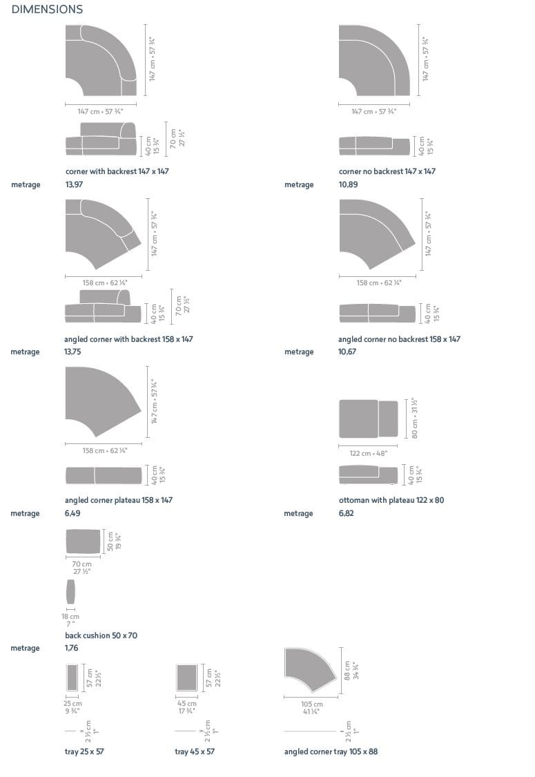 Модульный угловой диван из ткани Linteloo PASHA ARCH-00117767 - Вид №13