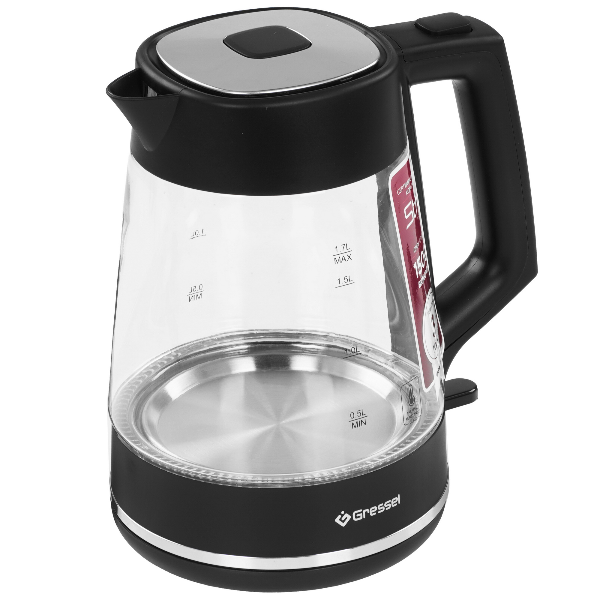 9256875 Электрочайник Gressel RGRK-771115 черный STDN-0043496 - Вид №3