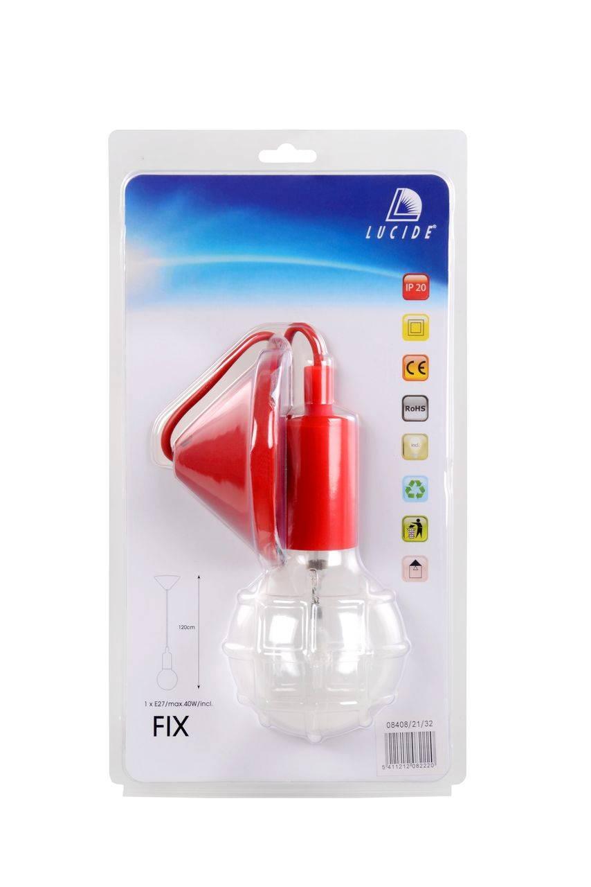 Подвесной светильник Lucide Fix 08408/21/32 Красный LUCIDE FIX 071250 Красный - Вид №1