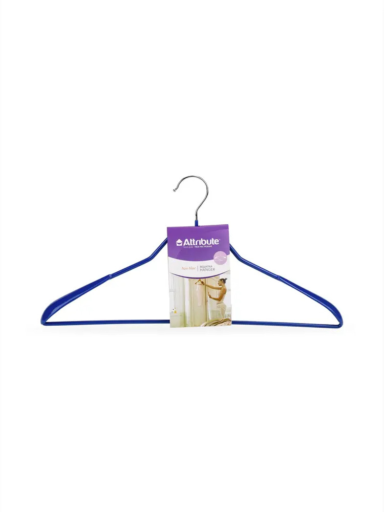 91600518 Плечики Attribute hanger 4x22x45 см металл и ПВХ цвет синий STLM-1096063