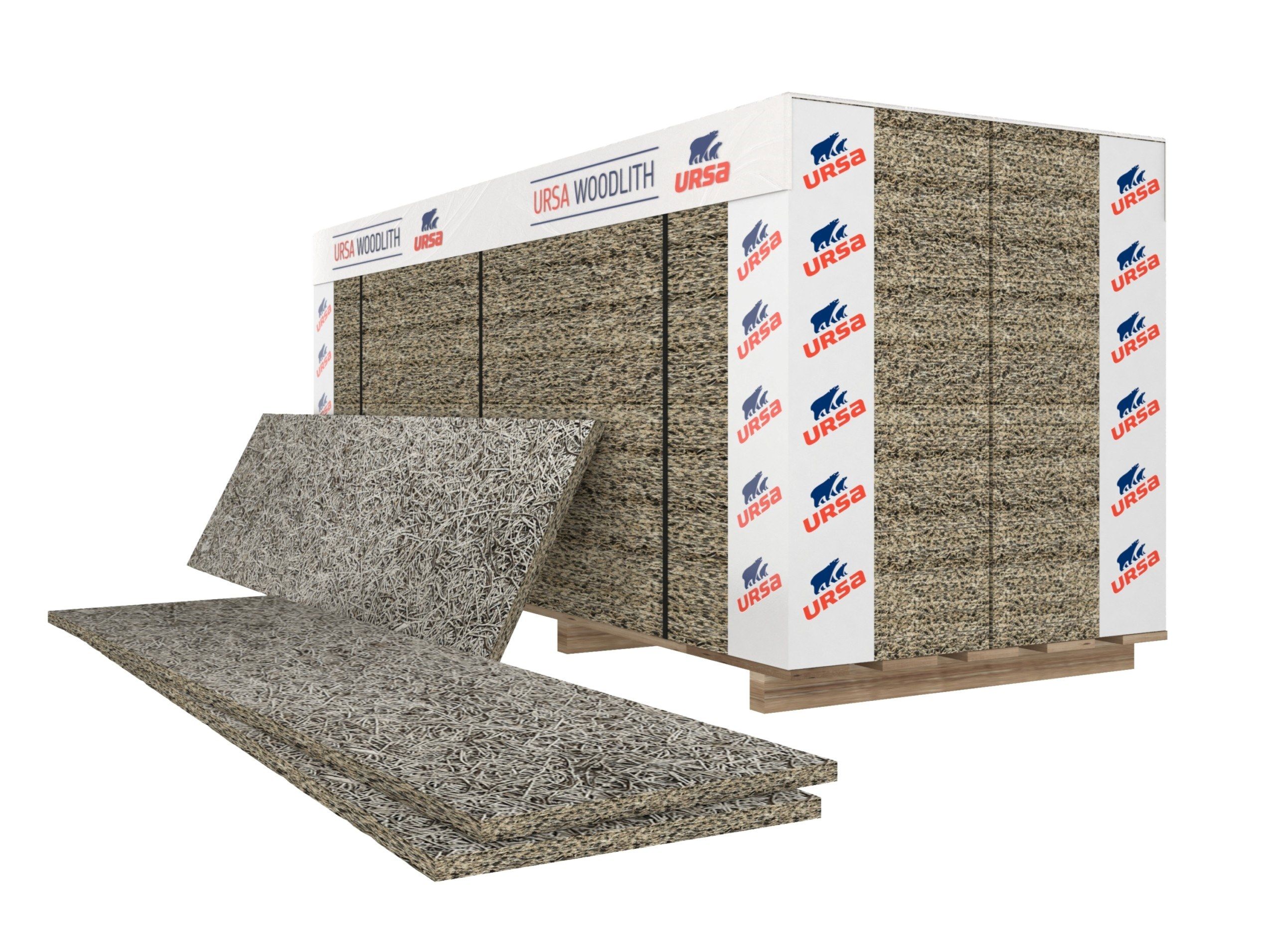 Древесно-цементная шерстяная доска для термоакустической изоляции Ursa URSA WOODLITH ARCH-00140682