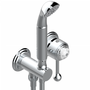 A7G-6561B Trim only for wall mixer with complete handshower on hook Thg-paris Marquise белый с платиновым декором Хром