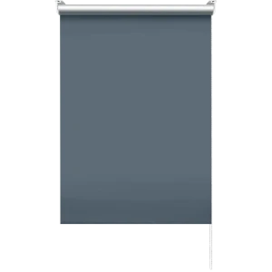 Штора рулонная блэкаут Эскар 70x160 см серо-синяя Denim 1
