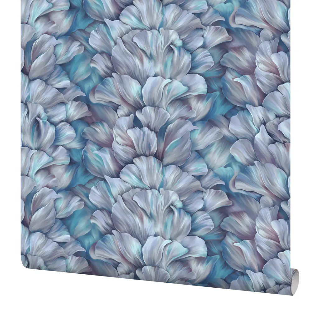 Флизелиновые обои Erismann Lilit — глубокий синий тон для стильного интерьера 89384286 STLM-1338340