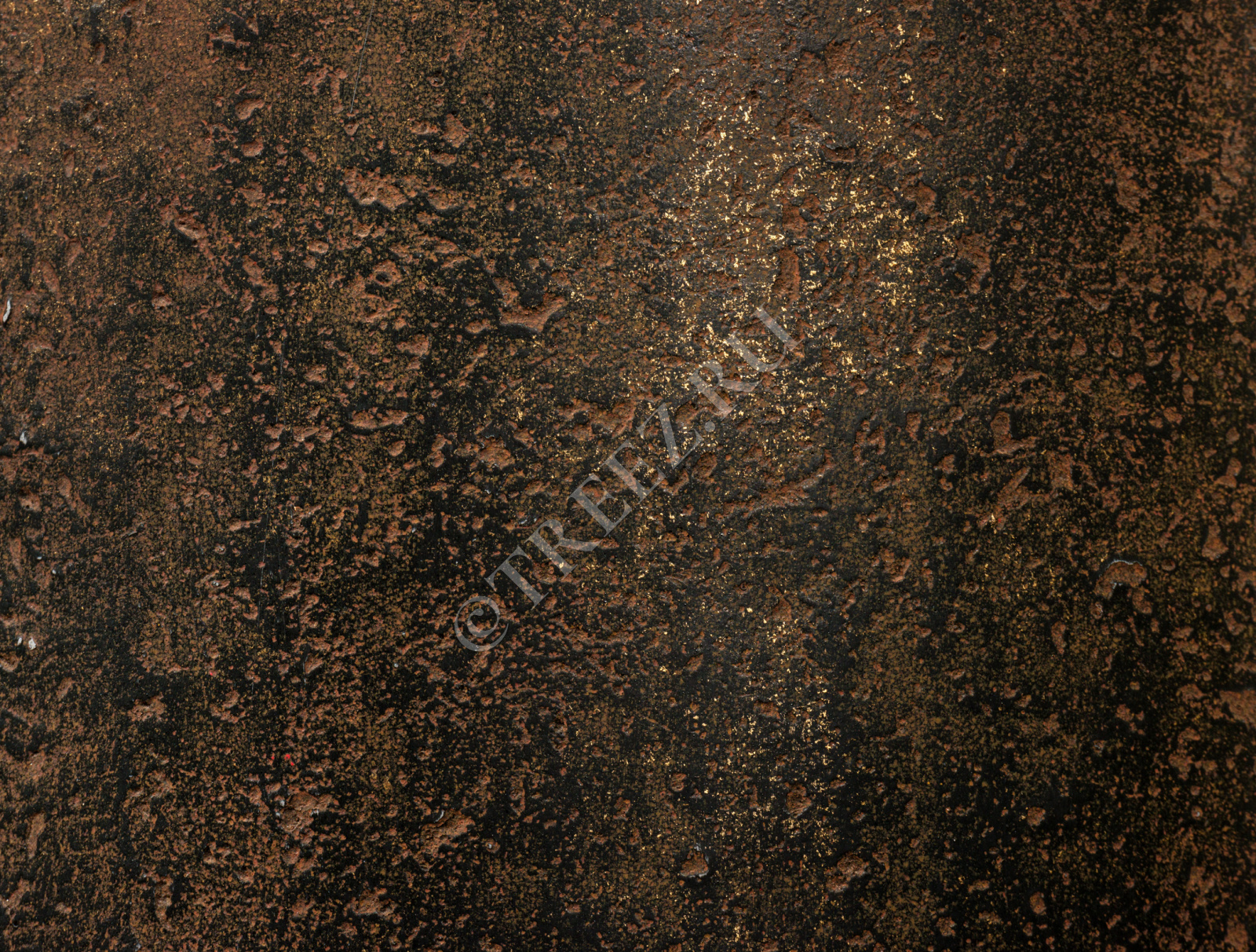 41.3317-04-014-RM-72 Кашпо  Effectory - серия Metal - Высокий округлый конус - Rough с золотой патиной Цветочная коллекция  - Вид №1