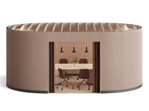 Акустическая офисная кабина со встроенным освещением