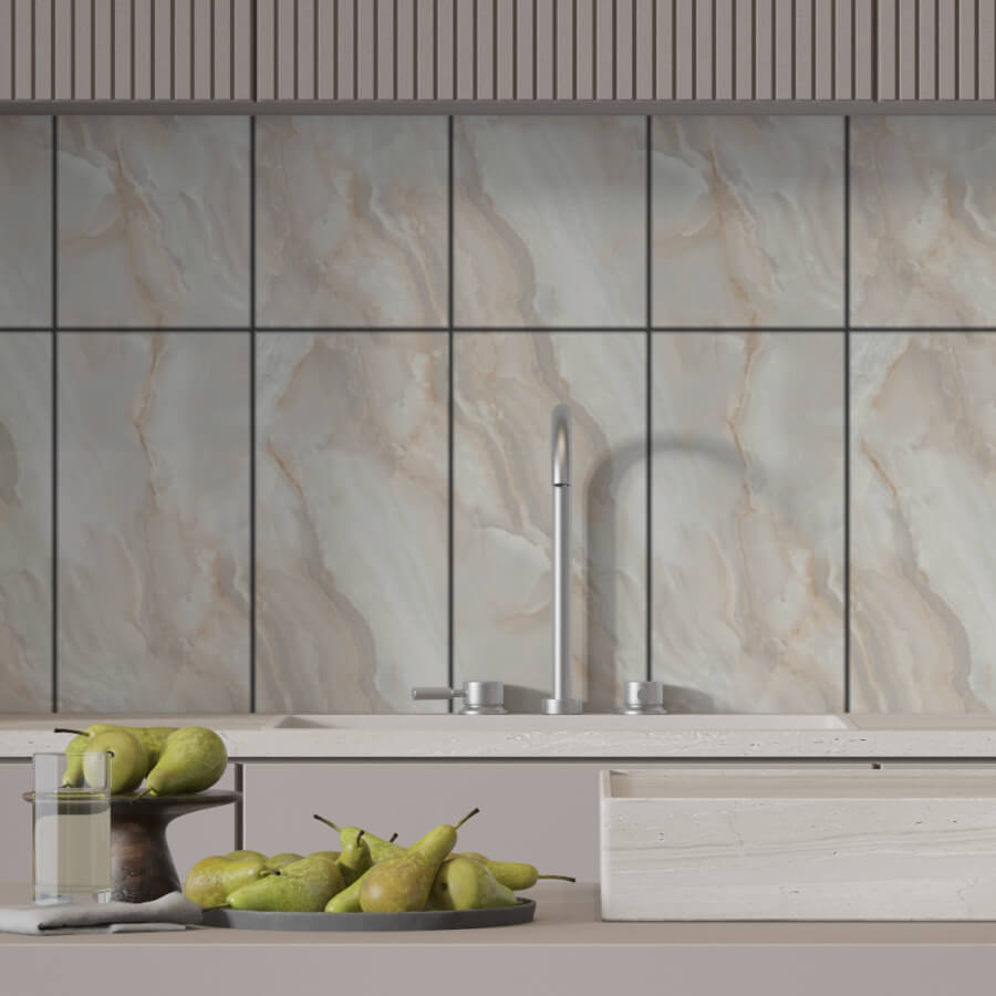 Панель SPC глянец Stella Kerama Плайя бежевый 560*280*2,5мм (8 шт в упак) АКВАТОН STSR-315 - Вид №6