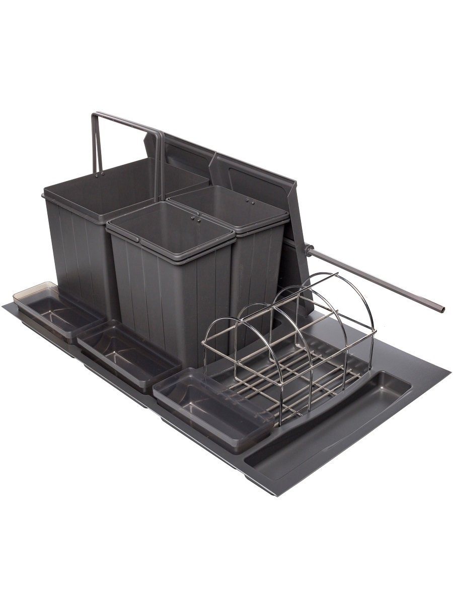 Система сортировки мусора Omega Duet/Top 900/31/3 Anthracite NAVAKO 10313 - Вид №1