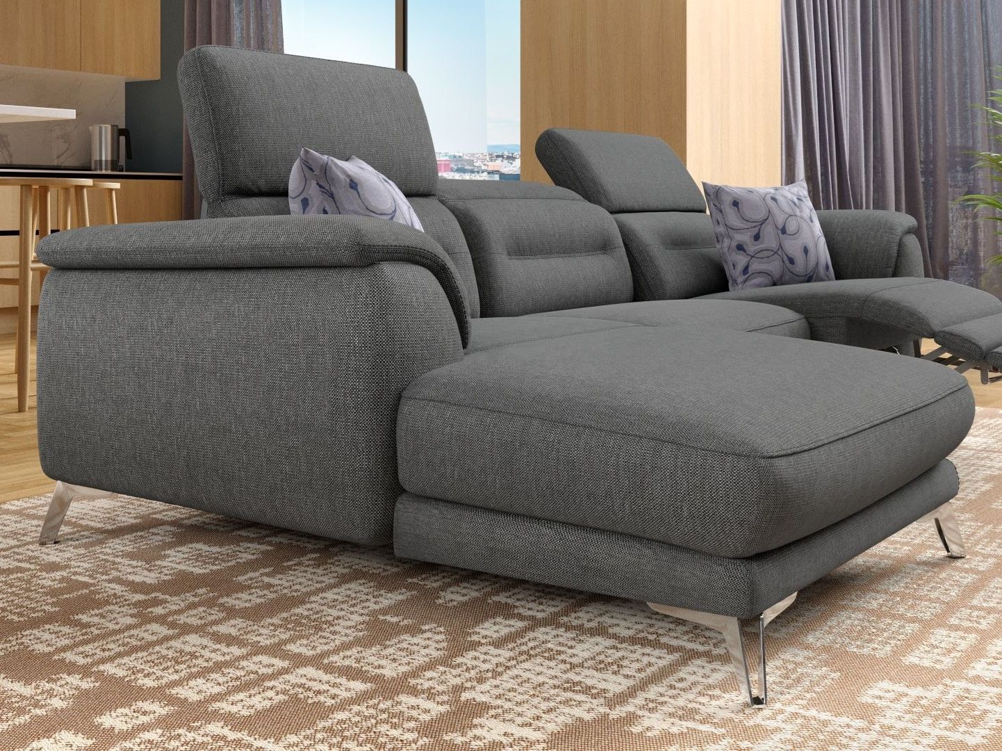 Тканевый диван с полуостровом Sofanella Gandino ARCH-00053052 - Вид №2