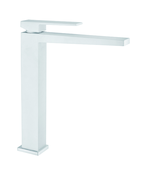 100BB8518 Смеситель для раковины , белый Fiore Kube - Вид №1