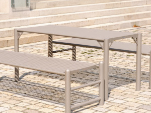 Прямоугольный стол из нержавеющей стали