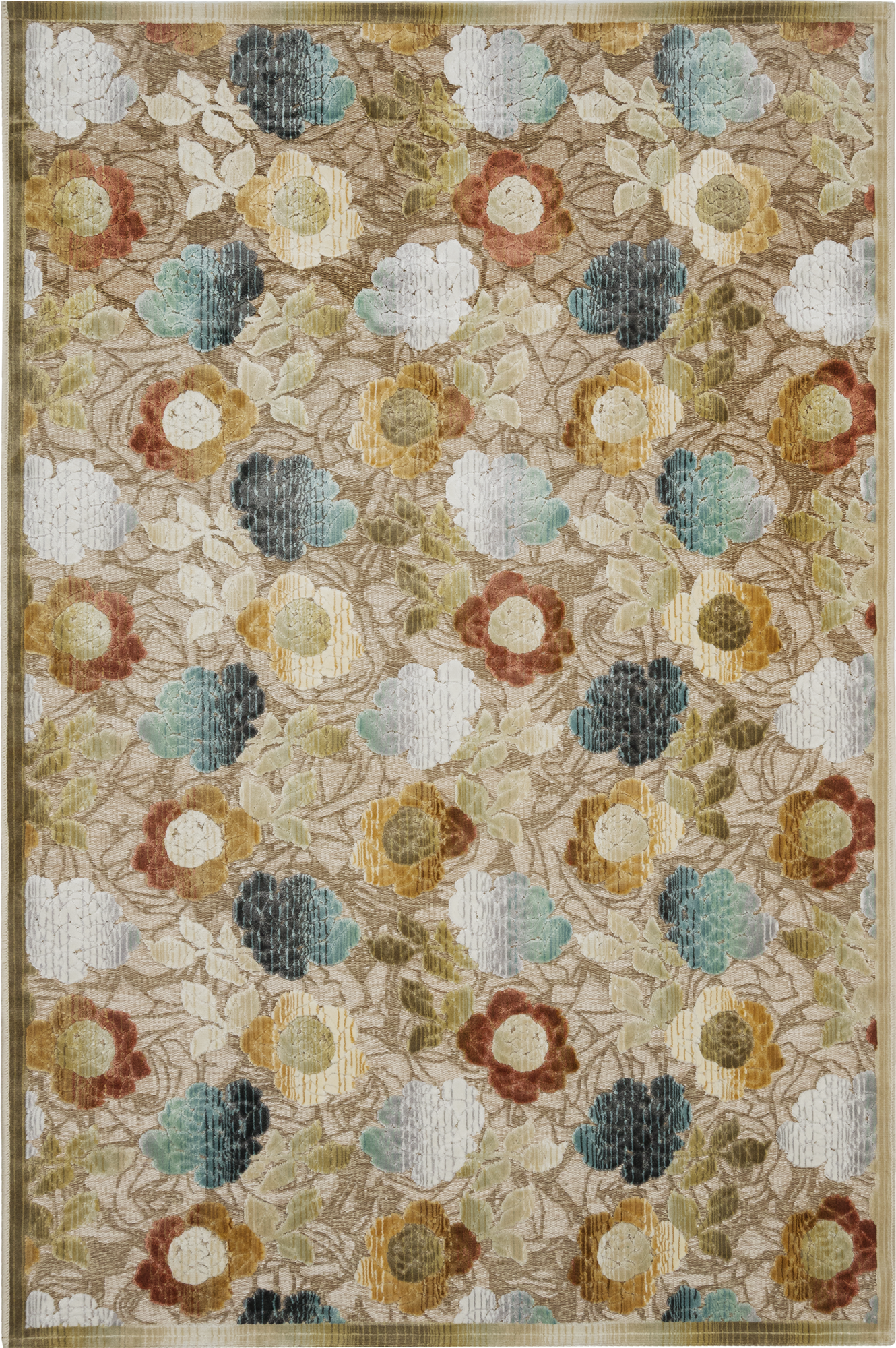 82905218 Ковер вискозаСимфония/27Z 195х280 см цвет мультиколор STLM-0037735 CTIM