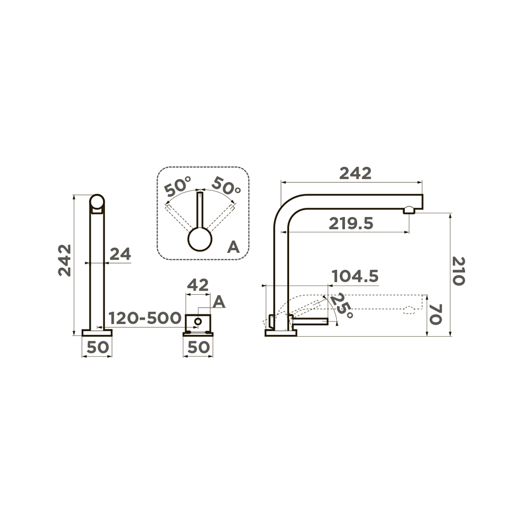 Смеситель для кухни Nara C OMOIKIRI 4994321 - Вид №3